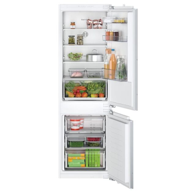 Bosch KIN86NFE0G 54.1cm 70/30 Built-In Frost Free Fridge Freezer - White