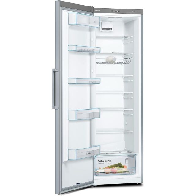 Bosch KSV36VLEP 186x60 Upright Fridge VitaFresh bottle rack LED light 7 glass shelves 5 door shelves