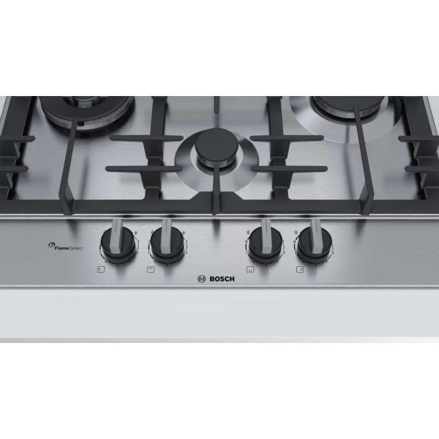 Bosch PCI6A5B90 58.2cm Gas Hob - Stainless Steel