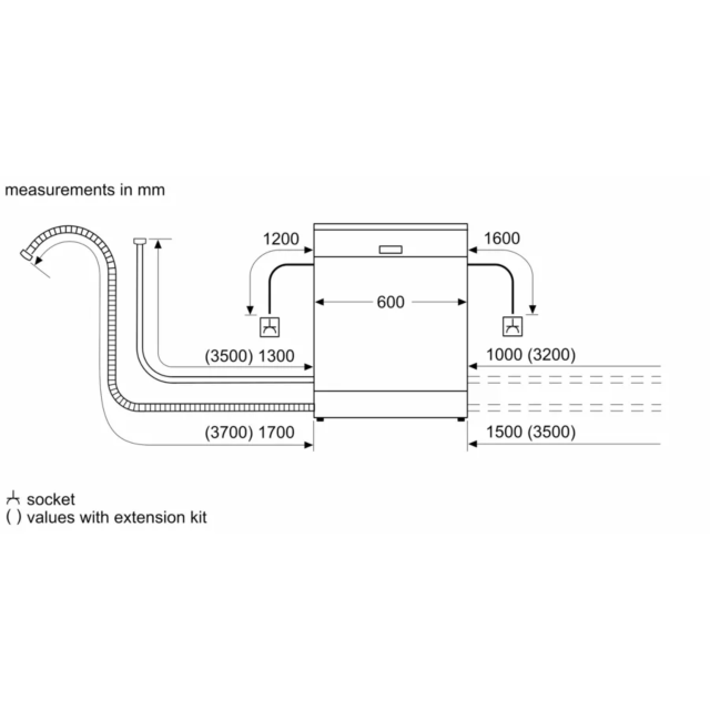Bosch SMS6ZCW00G Series 6 60cm Freestanding Dishwasher