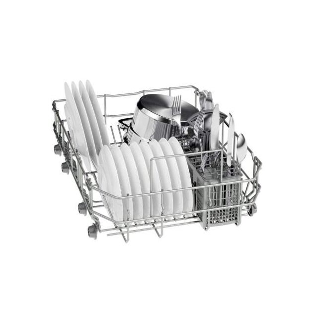 Bosch SPV25CX00G  Slimline, 5 prog, 1 option, Vario baskets, Heat Exchanger drying, 3/6/9hr time delay, 48dB, 9.5L, A+