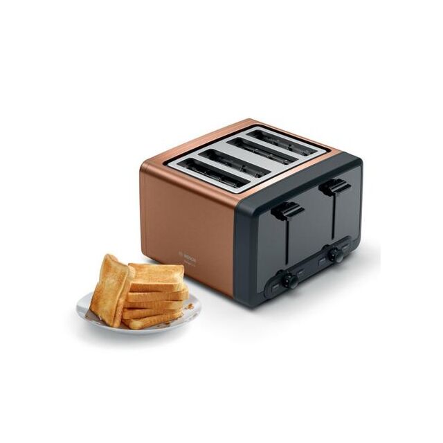Bosch TAT4P449GB 4 Slice Toaster - Copper