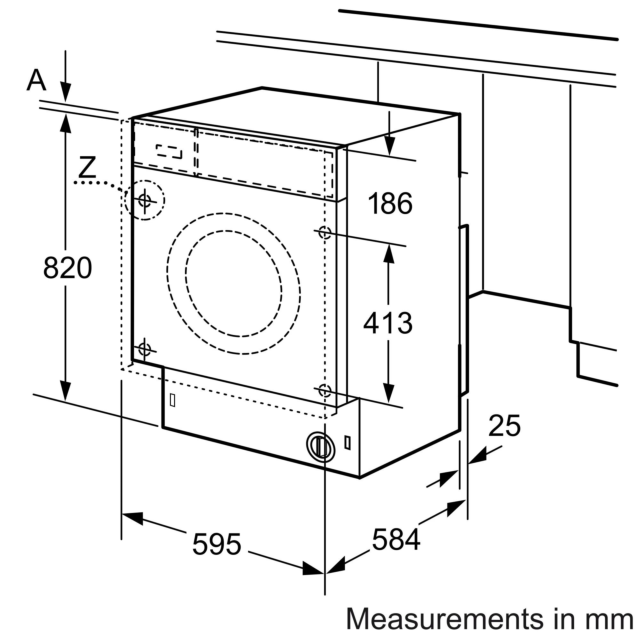 Bosch WKD28352GB Series 4 Built-In 7kg/4kg Washer Dryer