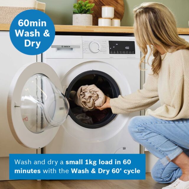 Bosch WNA144V9GB Capacity 9kg/ 5kg, 1400rpm, Large LED display, SpeedPerfect, Eco Silence Drive, 