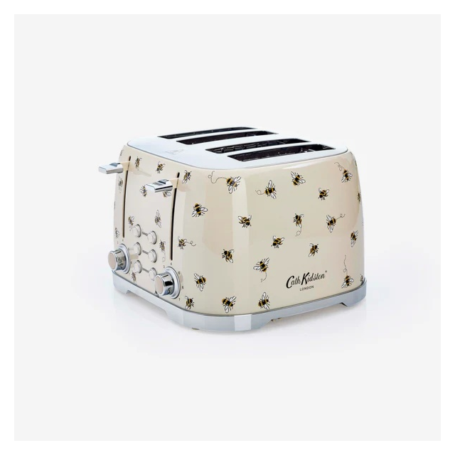 Cath Kidson VQTA572CKBBUK 4 Slice Toaster In Cream Bees