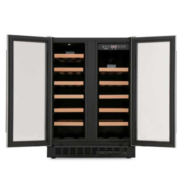 CDA FWC624SS Undercounter Double Door Wine Cooler - Stainless Steel