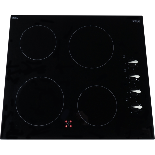 CDA HC6212FR 4-Zone Ceramic Hob Black 59.2cm