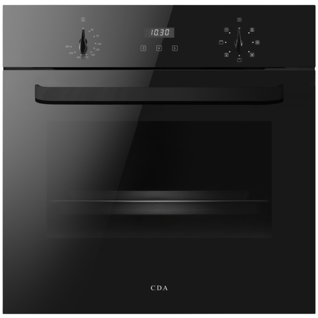 CDA SC223BLKIT 59.5cm Built In Electric Single Oven with 59.2cm Induction Hob - Black