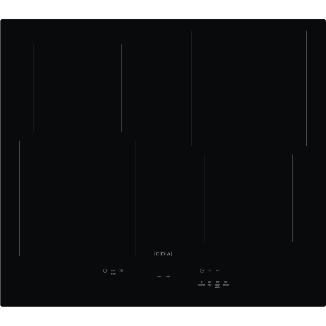 CDA SC223BLKIT 59.5cm Built In Electric Single Oven with 59.2cm Induction Hob - Black