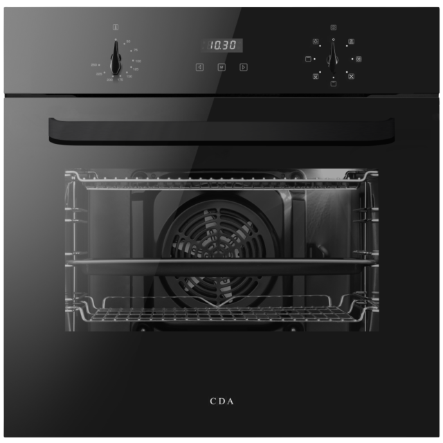 CDA SC223BLKIT 59.5cm Built In Electric Single Oven with 59.2cm Induction Hob - Black