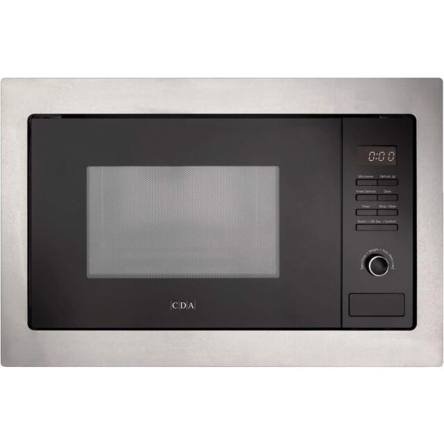 Cda VM131SS BI microwave oven, LED timer and clock , 900W, stainless steel frame