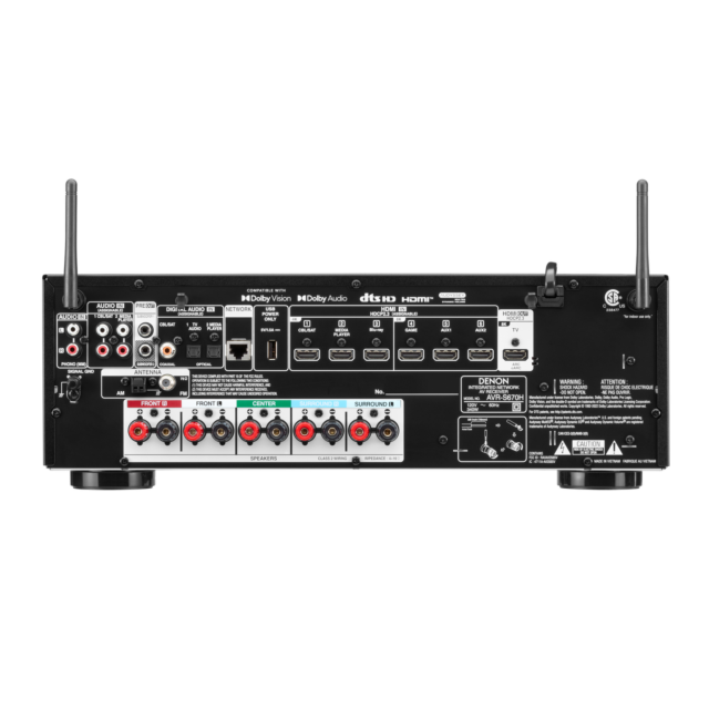 Denon AVRS670HBKE2GB 8K AV Receiver with HEOSÂ® Built-in - Black
