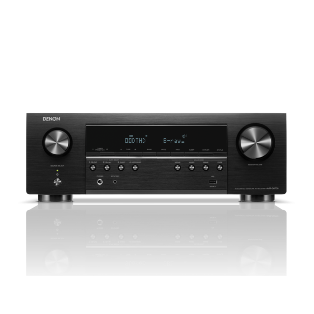Denon AVRS670HBKE2GB 8K AV Receiver with HEOSÂ® Built-in - Black