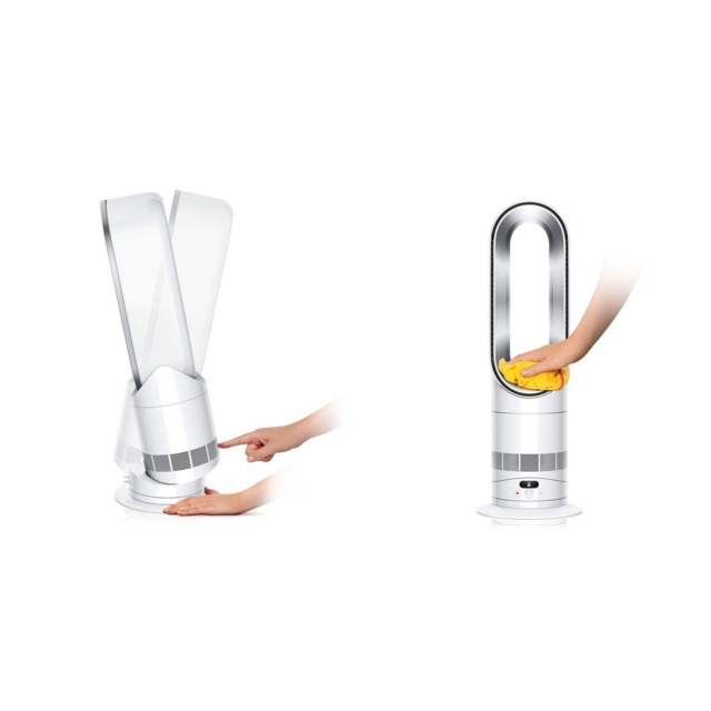 Dyson 330HF1 Hot+Cool Fan Heater - White & Nickel