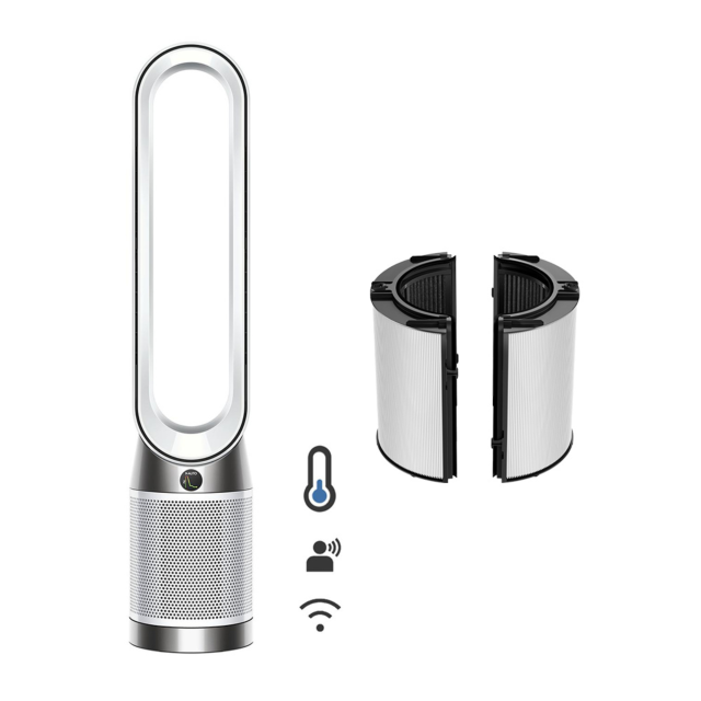 Dyson TP11KIT Cool PC1 Purifier with 360 Glass HEPA+Carbon Filter - White