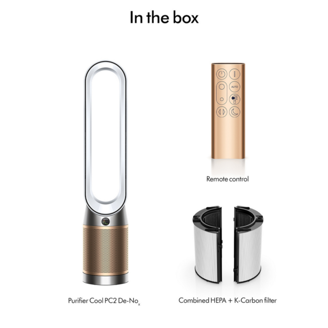 Dyson TP12 544535-01 Purifier Fan White and Gold