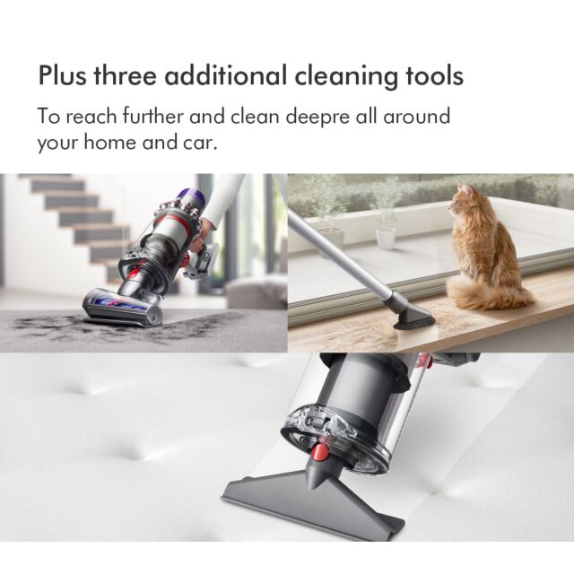 (476597-01) V11EXTRA Stick Vacuum Cleaner - 60 Minutes Run Time - Nickel/Red