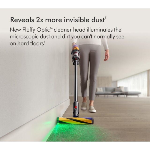 Dyson V12-2023 Cordless Stick Vacuum - 60 Minutes Run Time - Nickel