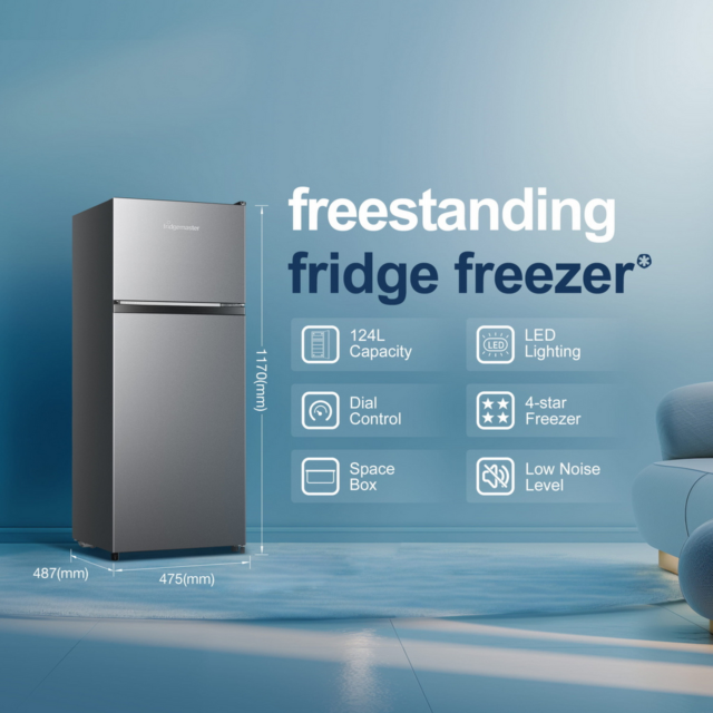 Fridgemaster MTM48120ES Silver 70/30 Fridge Freezer