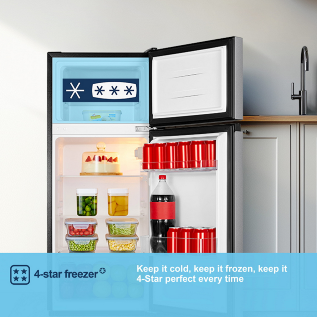Fridgemaster MTM48120ES Silver 70/30 Fridge Freezer