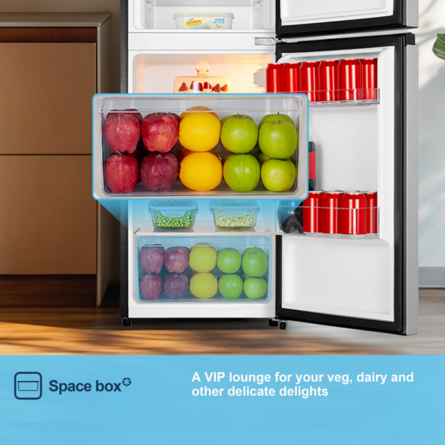Fridgemaster MTM48120ES Silver 70/30 Fridge Freezer