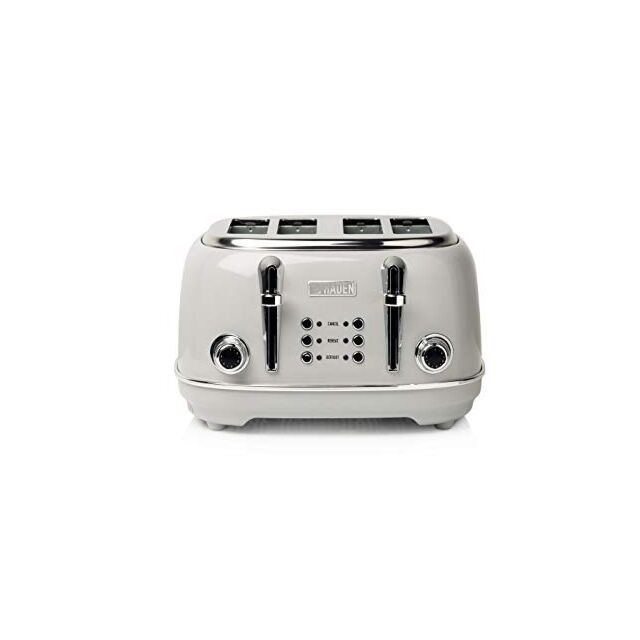 Haden 196323 Heritage 4 Slice Toaster In Grey 