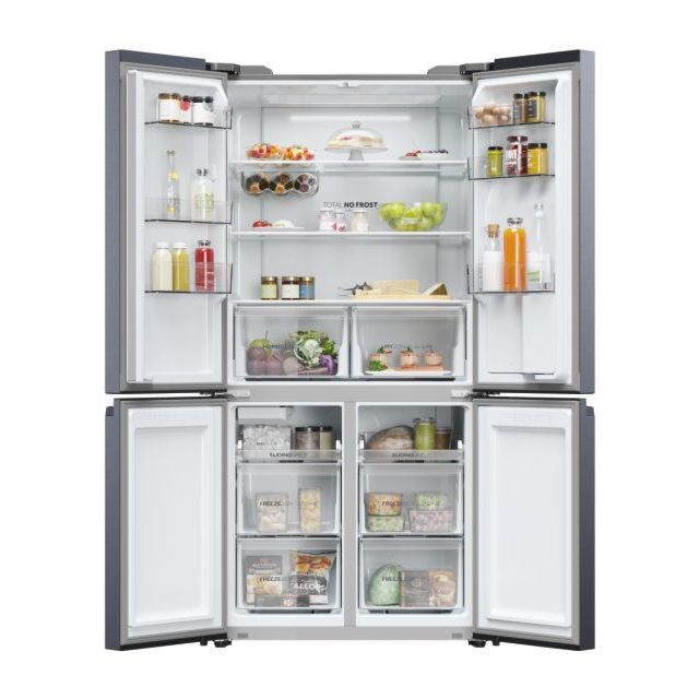 Haier HCR5919EHMB Multi Door Fridge Freezer Cube 90 Series 5
 Freestanding, 4 Doors, No Frost
