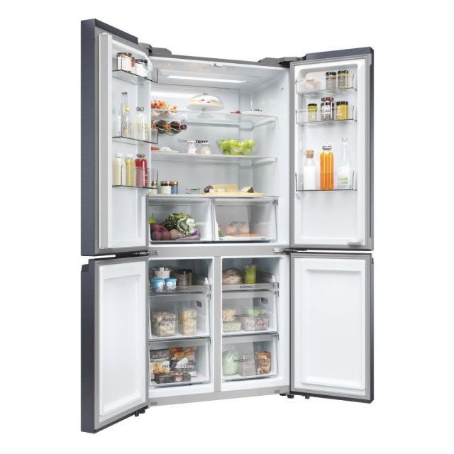 Haier HCR5919ENMB(UK) Multi Door Fridge Freezer Cube 90 Series 5
 Freestanding, 4 Doors, No Frost