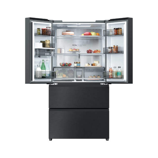 Haier HFR59F18CWMB 90Cm French Series 5 Brushed - Black