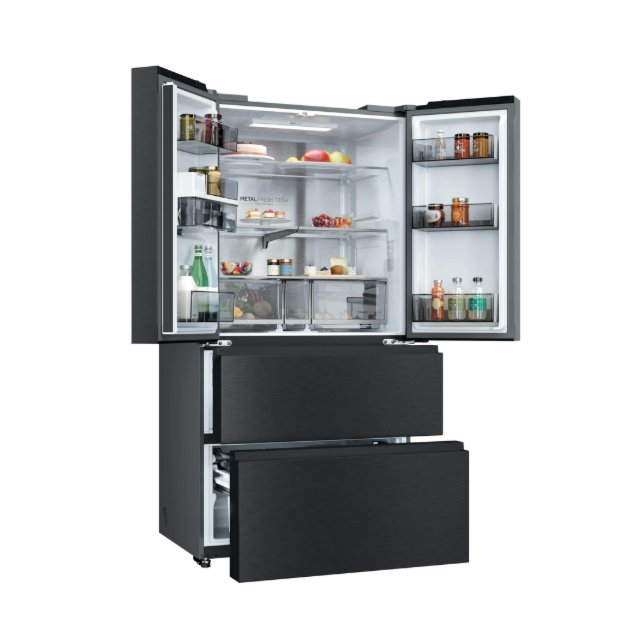 Haier HFR59F18CWMB 90Cm French Series 5 Brushed - Black