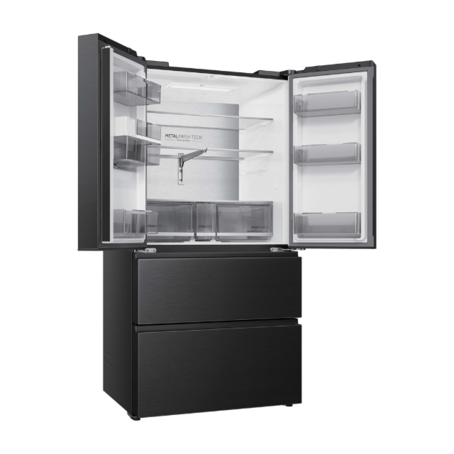 Haier HFR59F18CWMB 90Cm French Series 5 Brushed - Black