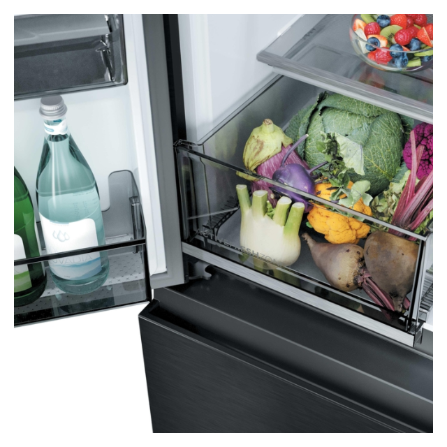 Haier HFR59F18CWMB 90Cm French Series 5 Brushed - Black
