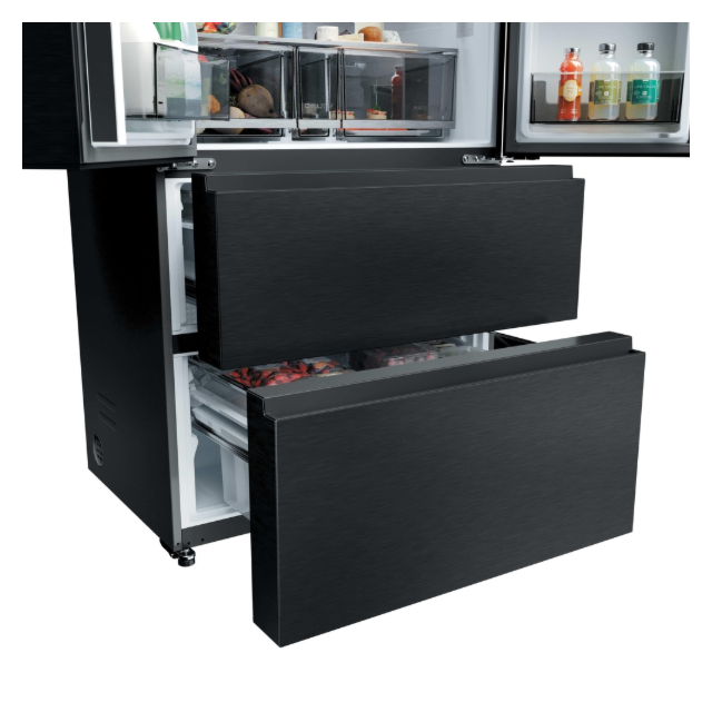 Haier HFR59F18CWMB 90Cm French Series 5 Brushed - Black