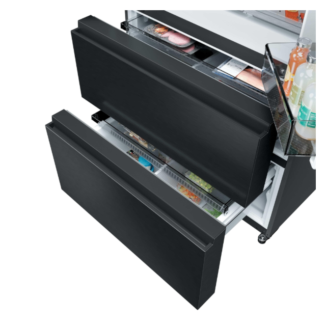 Haier HFR59F18CWMB 90Cm French Series 5 Brushed - Black