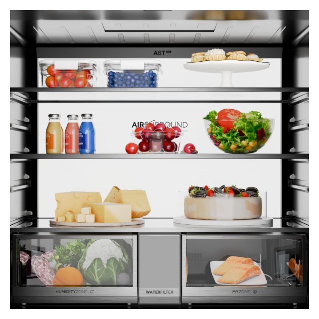 Haier HFW99F19ESSB Horizon Multi-Door Fridge Freezer With Smart Window - 690L - Black