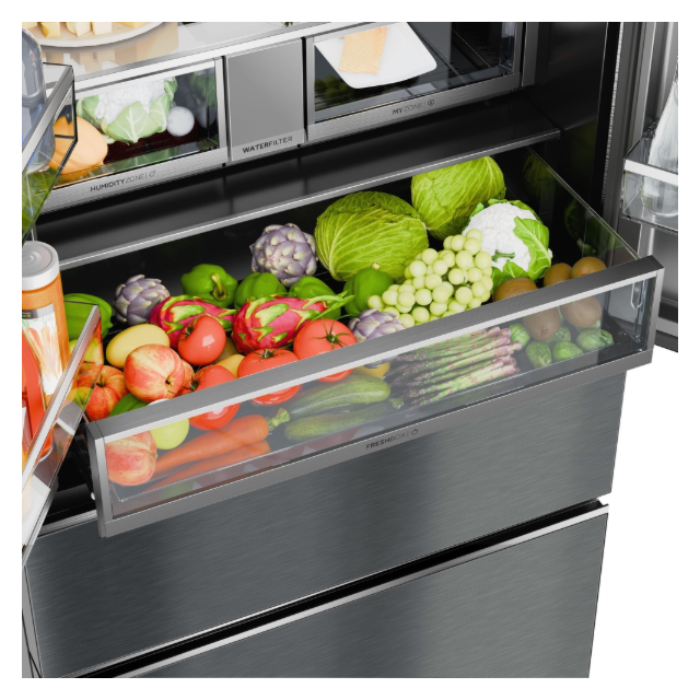 Haier HFW99F19ESSB Horizon Multi-Door Fridge Freezer With Smart Window - 690L - Black