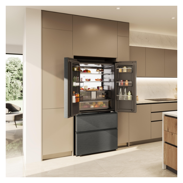 Haier HFW99F19ESSB Horizon Multi-Door Fridge Freezer With Smart Window - 690L - Black