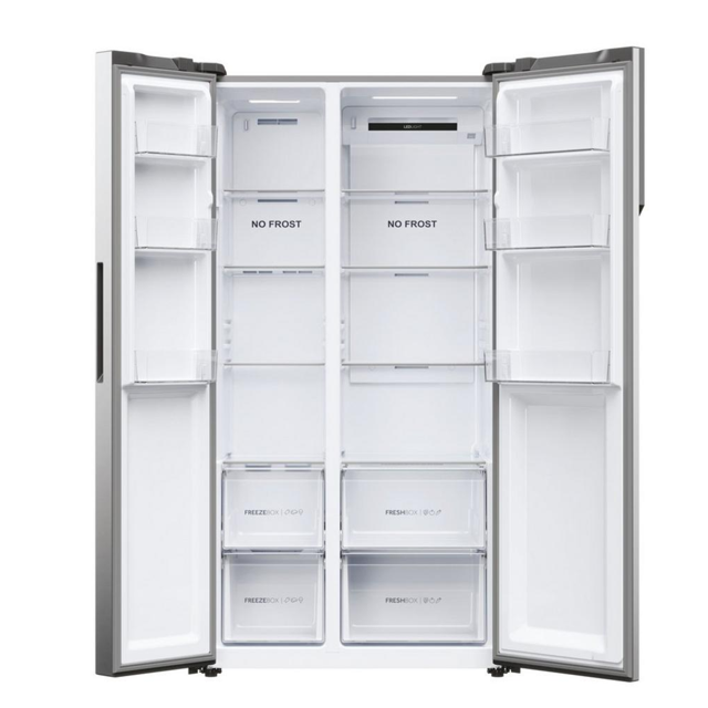 Haier HSR5918DNMP 90.5cm Total No Frost Fridge Freezer - Pt. Inox