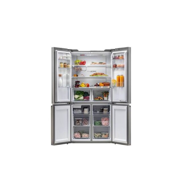 Haier HTF_520IP7 90.5cm Frost Free American Style Fridge Freezer - Platinum Inox