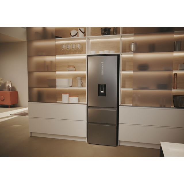 Haier HTW5618EWMG 60/40 Silver Fridge Freezer