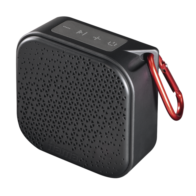 Hama 00173193 Bluetooth Pocket 2.0inch Loudspeaker, Waterproof, 3.5 W, Black