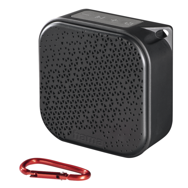 Hama 00173193 Bluetooth Pocket 2.0inch Loudspeaker, Waterproof, 3.5 W, Black