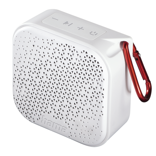 Hama 00173194 Bluetooth Pocket 2.0inch Loudspeaker, Waterproof, 3.5 W, White 