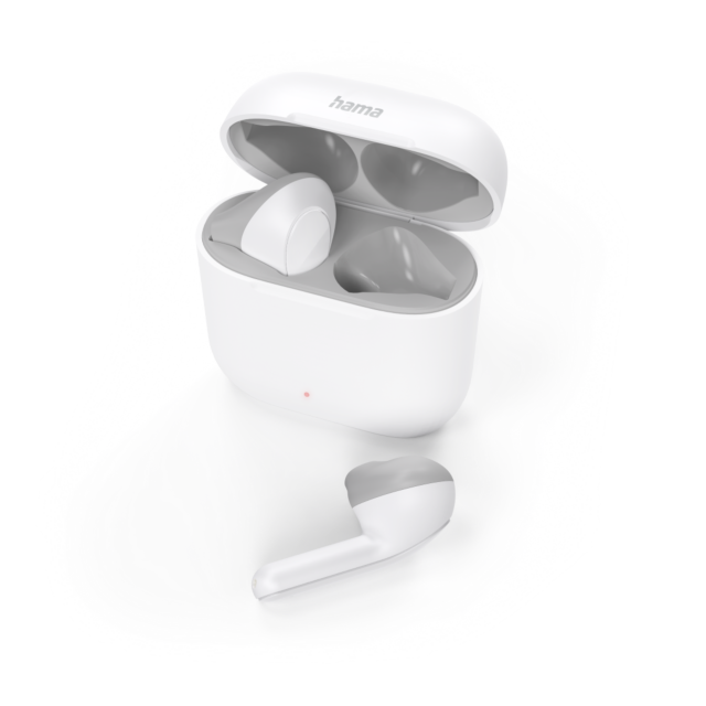 Hama 00184068 Freedom Lightinch Bluetooth Headphones, True Wireless,Earbuds,Voice Ctrl., White