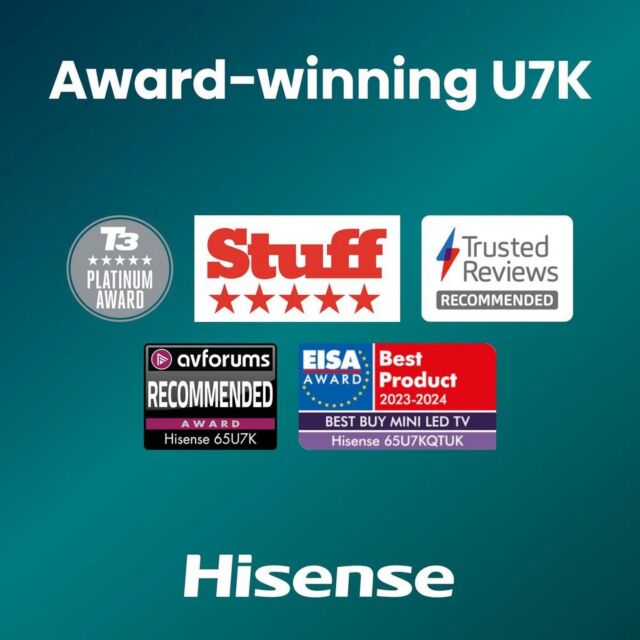 Hisense 65U7KQTUK 65inch 4K Ultra HD Mini-LED Smart TV