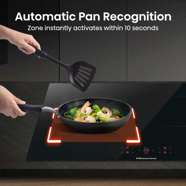 Hisense HI6401BSC 59.5cm Induction Hob - Black