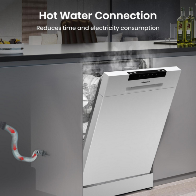 Hisense HS523E15WUK Slimline Dishwasher 10 Place Settings
