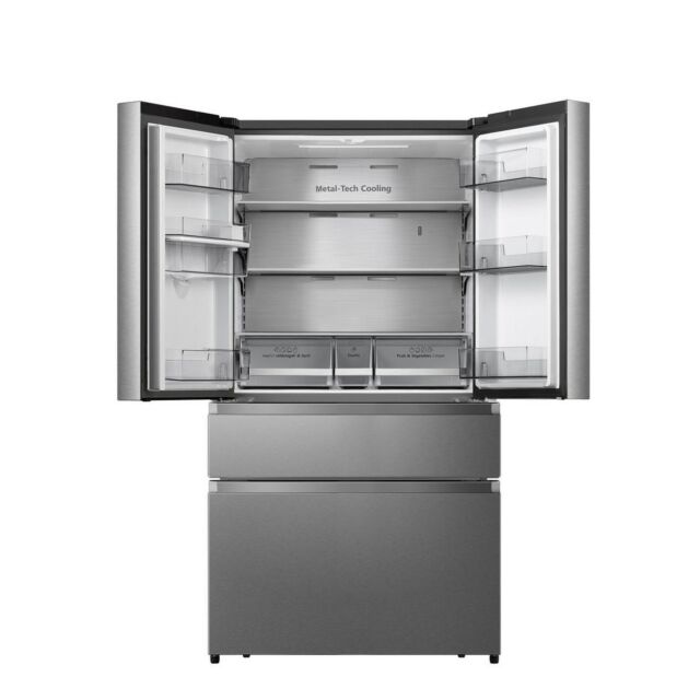Hisense RF749N4SWSE 91.4cm American Style Fridge Freezer - Stainless Steel