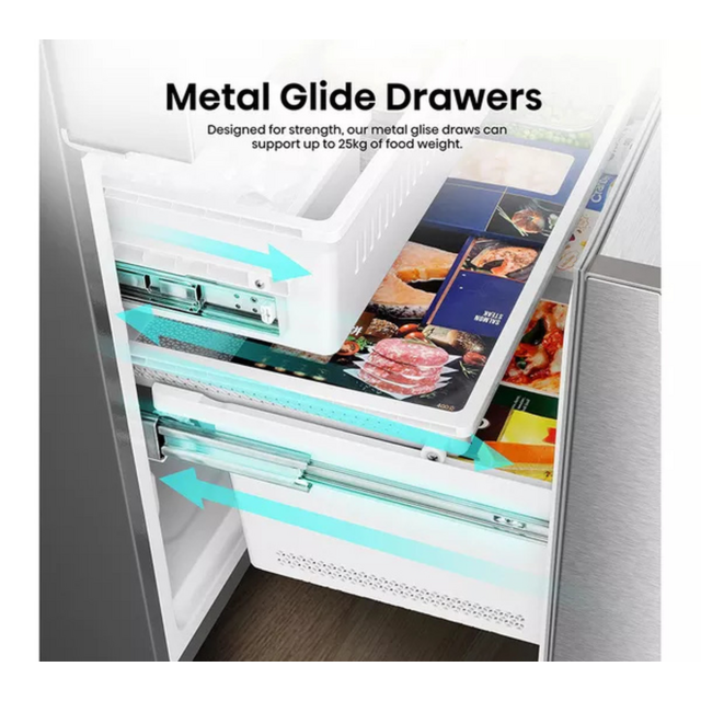 Hisense RF815N4SESE Silver No Frost Fridge Freezer