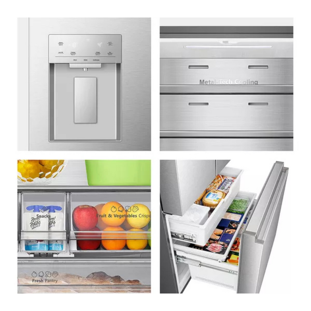 Hisense RF815N4SESE Silver No Frost Fridge Freezer